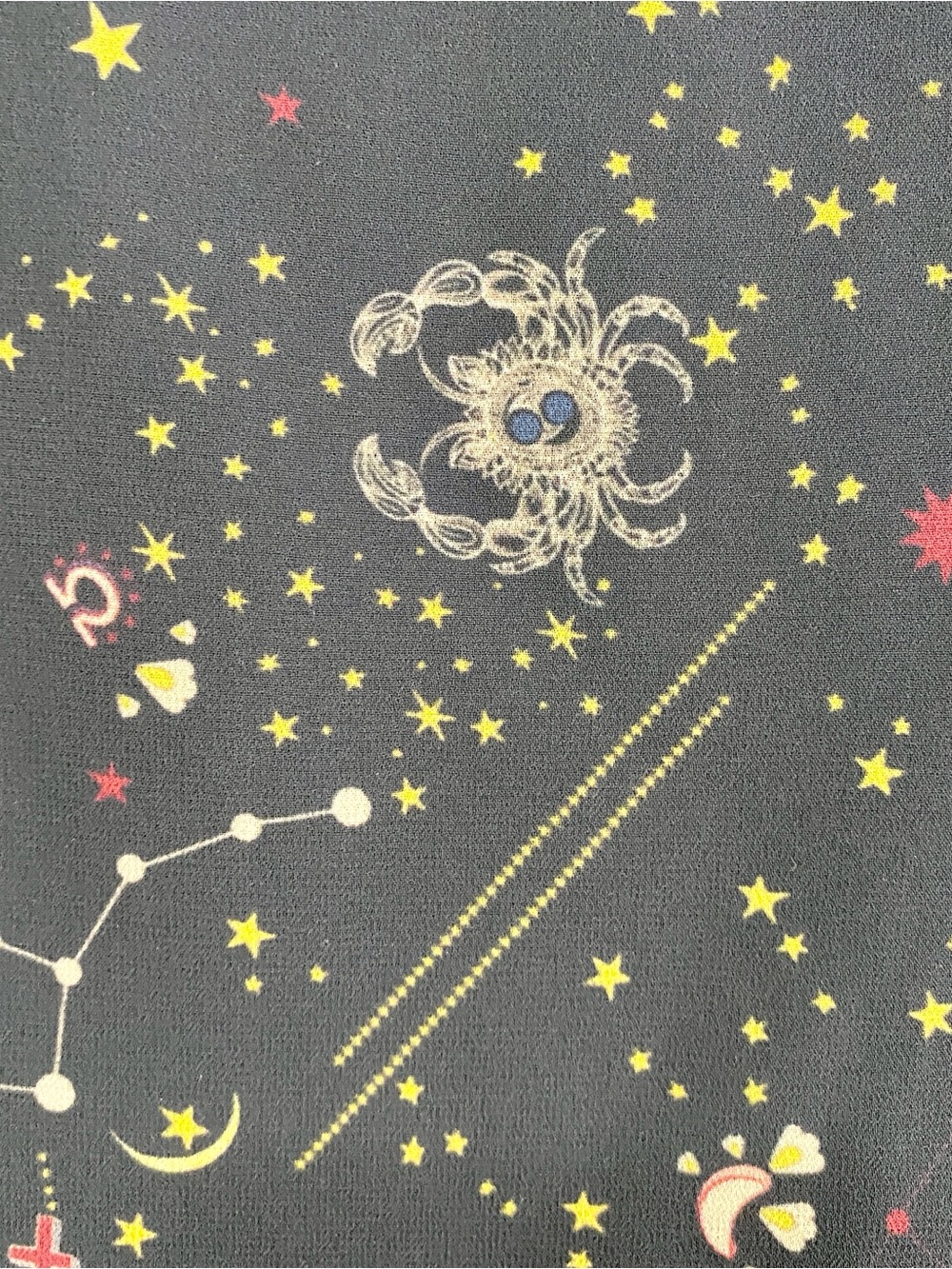 eShakti Custom Celestial Zodiac Constellation Button Front Pleated Dress - Picture 8 of 15